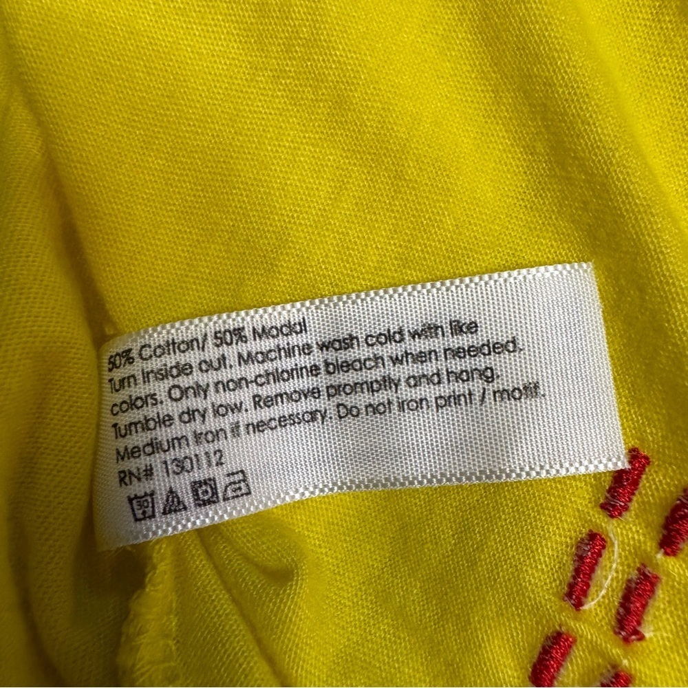 Peace Love World Yellow Tank Top 
Tee Shirt Size SM Racerback I am happy NWT - Picture 8 of 14